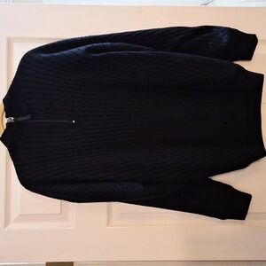 Bob Timberlake Signature Collection men's sweater 1/4 zip black size large lined